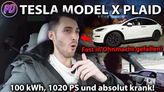 TESLA MODEL X PLAID - Ein absolut krankes Auto! 0-100, 100-200, Landstrasse & Autobahn