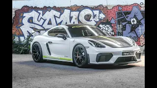 Porsche 718 Cayman GT4 w/ ARMYTRIX Straight Piped Header-Back Valvetronic Exhaust System