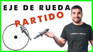 Como cambiar el eje de una rueda de bicicleta partido - tutorial completo