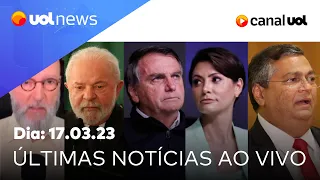 Flávio Dino ao vivo; Bolsonaro e Michelle investigados por joias, ataques no RN e mais notícias