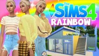 💛 RAINBOW SIMS CAS Challenge! YELLOW outfits + tiny house!
