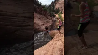 Zion National park initiation jump