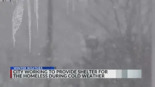 City working to provide shelter for homeless during cold weather