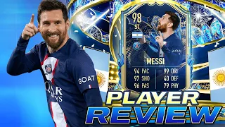 WOW!! 😮98 TEAM OF THE SEASON LIONEL MESSI PLAYER REVIEW - FIFA 23 ULTIMATE TEAM