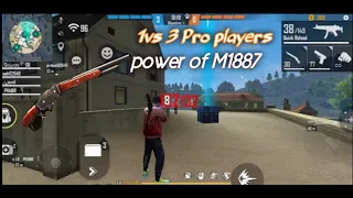 # short free fire 😱😱 1 vs 3 Pro players 😱 hard clash squad ranked gameplay