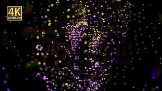 VJ LOOP NEON Rainbow Abstract Background Video 4k Bokeh Particles ASMR Metallic Wave 6H Screensaver