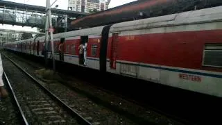 RETROFITTED EMU ENTERING MUMBAI CENTRAL