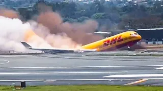 Worst Plane Landing and Takeoff Fails Caught On Camera