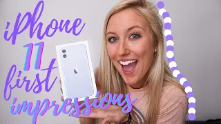 IPHONE 11 FIRST IMPRESSIONS | unboxing my new iPhone 11
