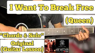 I Want To Break Free - Queen | Guitar Lesson | Chords & Solo | (With Tab)