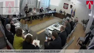 IV Sesja Rady Miejskiej w Aleksandrowie Łódzkim w dniu 9 stycznia 2019 roku