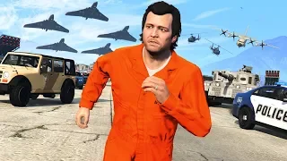 GTA 5 - 10,000 STAR WANTED LEVEL!! (Can We Escape?)