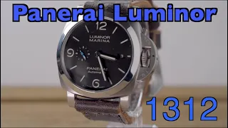 Panerai Luminor 1312 44MM with 1950 Case unboxing, review, and strap change tutorial