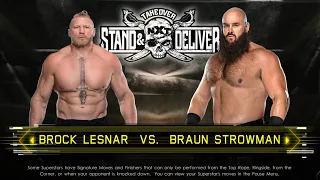 WWE 2K23 CHAMPIONSHIP MATCH Brock Lesnar Vs Brown Strowman Full HD Fight Video