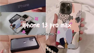 🦋 AESTHETIC IPHONE 13 PRO MAX UNBOXING + ACCESSORIES 2022 🦋 | no talking, eng sub, relaxing music