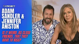 Adam Sandler And Jennifer Aniston On How Weird It Is Being Friends And Having To Kiss While Filming