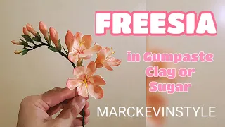 FREESIA Flower in Gumpaste, Clay or Cold Porcelain Vlog  16 by Marckevinstyle