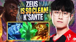 ZEUS IS SO CLEAN WITH K'SANTE! - T1 Zeus Plays K'sante TOP vs Aatrox! | Preseason 2023