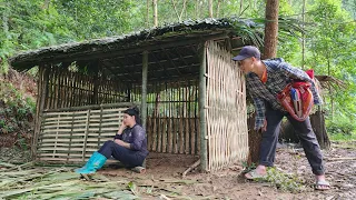 Single girl completed a bamboo house in the forest - Hoàng Thị Thơm