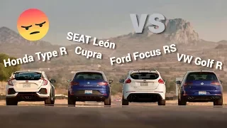 Golf R VS  León CUPRA VS Focus RS VS Type R | Autocosmos con Sergio Oliveira