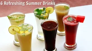 6 तरीके के फ्रेश ड्रिंक गर्मियों के लिए | 6 Refreshing Summer Drinks | Summer Drink | kabitasKitchen