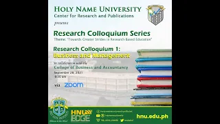 Research Colloquium 1: Business and Management