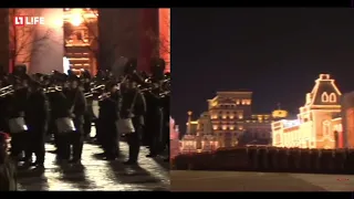 Russian Anthem | 2017 Victory Day Rehearsal | May 3, 2017 | Front and Back Angle