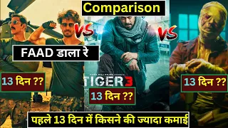 Bade Miyan Chhote Miyan vs Jawan vs Tiger 3 Day 13 Comparison | BMCM Box Office Collection 13th Day
