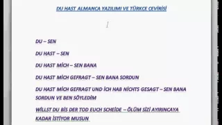 Rammstein Du hast Çeviri ( Yazmalı Çeviri...) KDR CLK