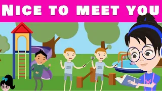 Nice to meet you Greeting | Cartoon Story | Spanish for kids| Beginner Levels Lesson 1|itutorexpress