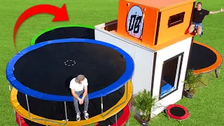 We Built a Trampoline Mansion! *BOUNCE HOUSE MANSION*