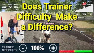 Does changing your Zwift or Wahoo RGT trainer difficulty make a difference?