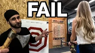 World Champion Reacts to VIRAL Axe Throwing FAIL