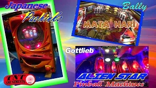 #1132 Gottlieb ALIEN STAR-Bally MATA HARI-Japanese PACHINKO Machine-TNT Amusements