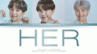 BTS (방탄소년단) - 'OUTRO: HER' (color coded lyrics han/rom/eng/가사)