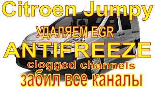 Citroen Jumpy  удаляем ЕГР . АНТИФРИЗ ЗАБИЛ ВСЕ КАНАЛЫ.ANTIFREEZE CLOGGED ALL CHANNELS