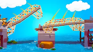 Secret World Bridges That Fall from the SKY! - Poly Bridge 3