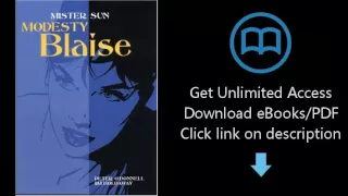 Download Modesty Blaise: Mister Sun (Modesty Blaise (Graphic Novels)) [P.D.F]