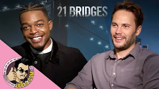Taylor Kitsch and Stephan James Interview for 21 Bridges