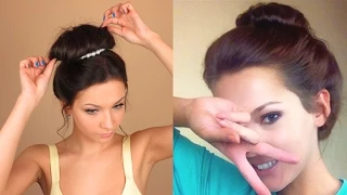 СУПЕР-ПУЧОК на каждый день Messy bun. Простая прическа 2-в-1