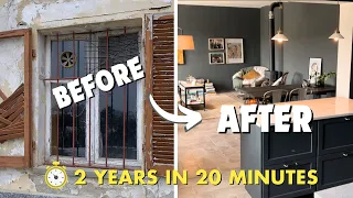 1 Year TIMELAPSE (in 20mins) | DIY RENOVATION of Our ABANDONED ITALIAN FARMHOUSE BEFORE & AFTER