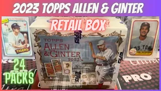 2023 Topps ⚾️ Allen & Ginter Retail Box 📦 24 Packs  ** We Pulled a Hit! **