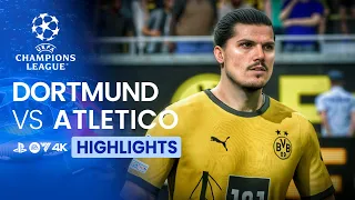 Highlights | Dortmund vs Atletico | Champions League 23/24 | Quarter Final | FC 24 | PS5 | 4K60