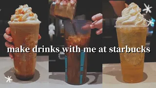 make summer drinks with me at starbucks ☀️🍹 starbucks vlog!