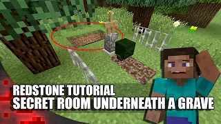 Minecraft: Secret Room Underneath A Grave!