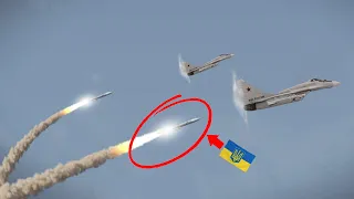 Incredible speed of Russian MiG-29s, but unable to escape Ukrainian Patriots missiles. - ARMA 3