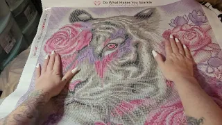 Unboxing Diamond Art Club's  New Release!Fushia Tiger!!So extremely gorgeous 😍 I'm in love 🥰
