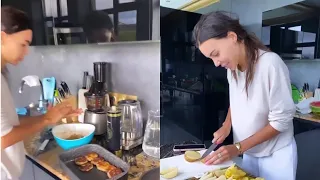 ✅ 🥩 ДЖИГАН показал как готовит его жена Оксана Самойлова! 😋🥗🍳Инстаграм сторис 05.09.02021