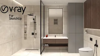 Bathroom interior Design | Vray 5 Sketchup interior |  Pixologic interior