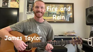 James Taylor - Fire and Rain Guitar Lesson - Fingerstyle Guitar Tutorial